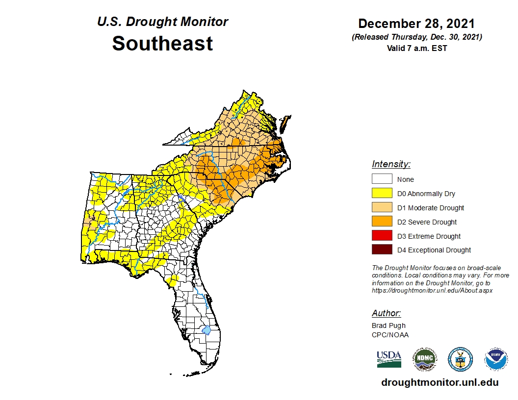 Featured image for “Abnormally Dry Conditions Persist Across Southeast Region”