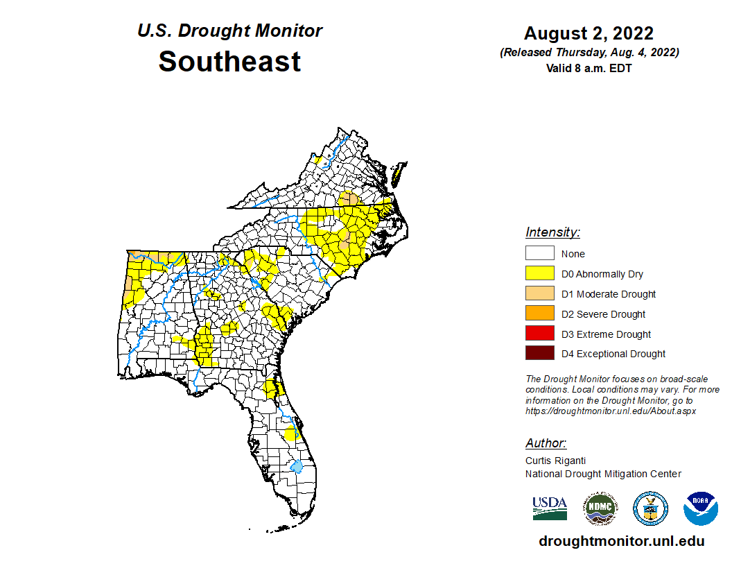 Featured image for “U.S. Drought Monitor: North Alabama Still Dry”