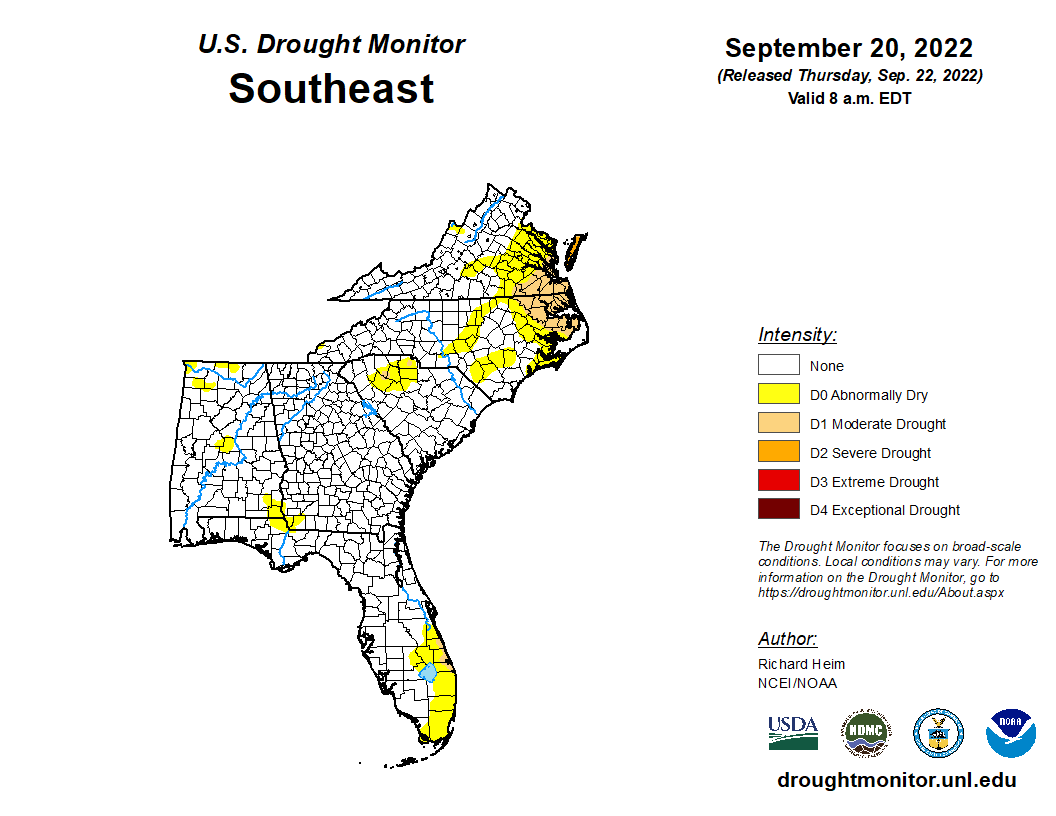 Featured image for “Parts of Southeast are Abnormally Dry”